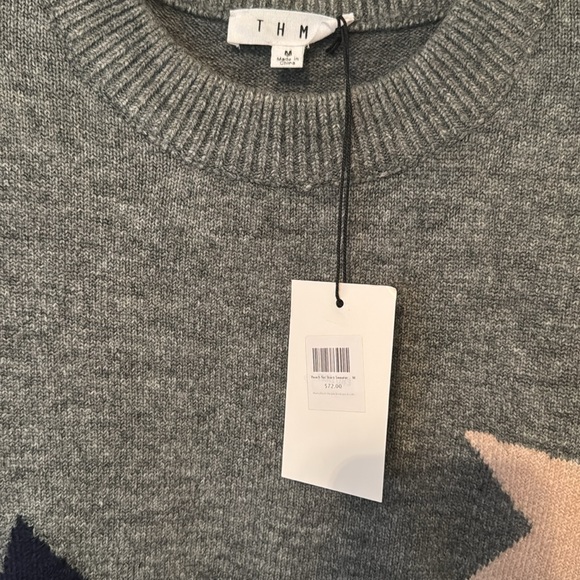 grey multicolored star sweater - Picture 2 of 3